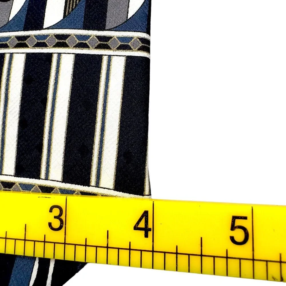 X'andrini Silk Dress Tie Made in USA‎ Multicolor Geometric Pattern 55